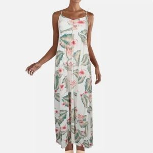 NWOT Roxy “Brilliant Stars” Sleeveless Floral Maxi Dress Size-L